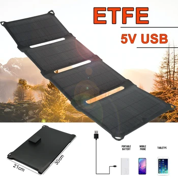 ETFE на слънчеви панели, 40 W 5 В USB е портативната слънчево зарядно power bank мобилен телефон сгъваема слънчева батерия, къмпинг, туризъм, открит плувен водоустойчив