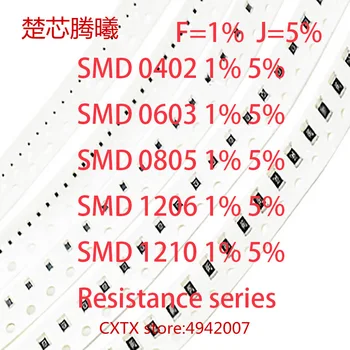 1/100 Бр SMD 1206 J 5% 1/4 W 100 До 110 До 120 До 130 До 150 На 160 До 180 До 200 До 220 До 240 До 270 ДО 100% НОВ чип-резистор