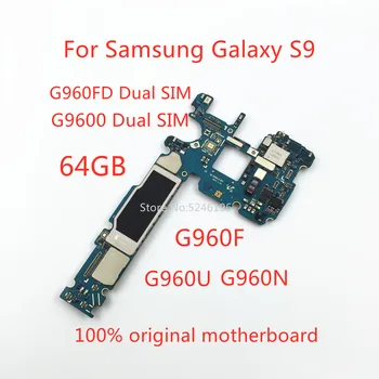 1 бр. прилага За Samsung Galaxy S9 G9600 G960F G960FD G960U G960N 64 GB Оригиналната разблокированная смяна на дънна платка