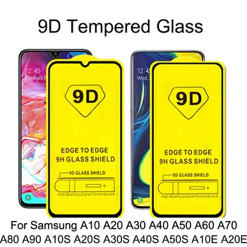 100 Бр 9D Изогнутое Закалено Стъкло За Samsung Galaxy A10 A20 A30 A40 A60 A70 A80 A90 Защитно Фолио за екрана A20S A30S A40S A50S Филм 9D
