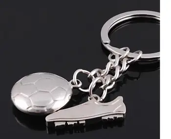 100 бр./лот, модерен мъжки спортен футболен ключодържател, мини-модерен метална топка, ключодържател