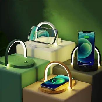 15 W, Безжична Зареждане на Телефона е Led Лампа Креативен Подарък Нощна Led Лампа За iPhone, Samsung, Xiaomi, Huawei Телефон лека нощ Безжичен
