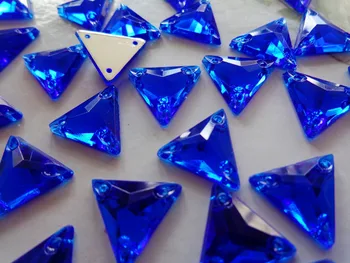 150 бр 12 мм Шият кристали royalblue цвят Триъгълна форма flatback скъпоценни камъни акрил crystal кристали диамант 80 бр./лот