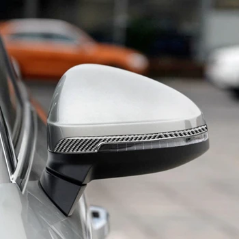2 бр. Авто Интериор Въглеродни Влакна Колата на Огледалото за Обратно виждане Броня Ленти Стикери Декоративна Украса Стикер За Audi A4 B9 RS4 S4 2017-2019