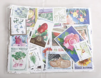 20 бр/лот Цветя, Плодове марка са различни от много страни без повторение отбелязани с пощенски марки за колекционери