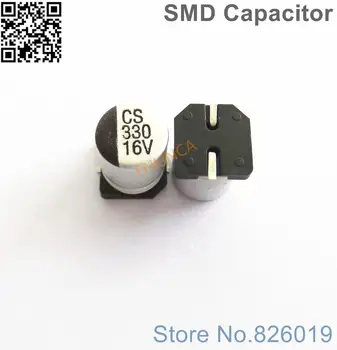 60 бр./лот 16 330 icf SMD Алуминиеви Електролитни Кондензатори размер 8*10,5 330 icf 16