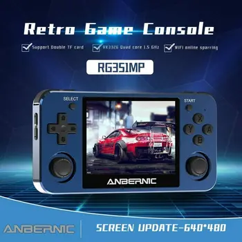 Anbernic Преносима Игрова конзола RK3326 IPS Екран 80 GB Ретро Игри Arcade Плейър 20 Емулатор RG351MP