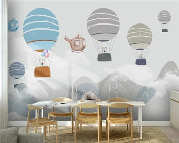 beibehang Индивидуални съвременните скандинавски геометрични тапети с въздушно топка на фона на детската стая papel de parede papier peint