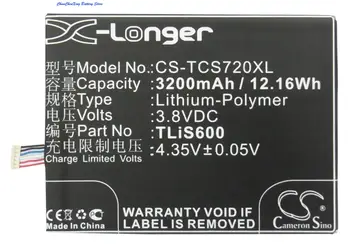 Cameron Sino 3200 mah Батерия TLiS600 за TCL S720T, S725T, за Alcatel One Touch Flash, OT-6042, OT-6042D