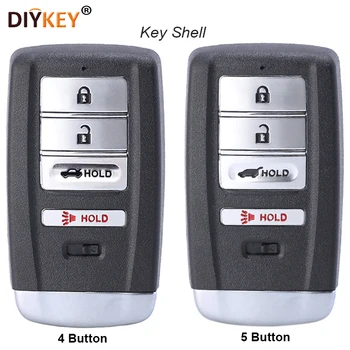 DIYKEY KR5V1X 4/5 Бутони за Смяна на Интелигентни Дистанционно на Ключа на Автомобила за Носене на Ключодържател за Honda Acura MDX RDX ILX TLX 2014-2019