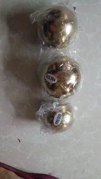 gloden 304 # кухи купа от неръждаема стомана, стоманена топка, декорация за топки, декоративни титанови топчета 80 90 100 мм, 3 бр.
