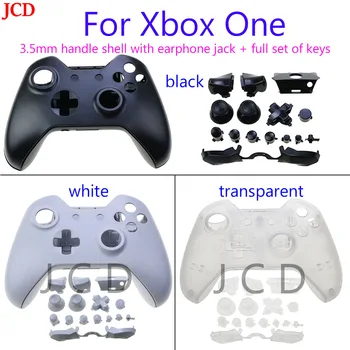 JCD 1 комплект за Xbox One Стандартен 3,5 мм корпус и дръжки жак за слушалки Корпуса на контролера в боксовете Panelsr и пълен набор от бутони