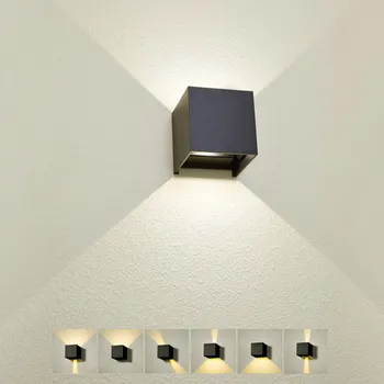 Led монтиран на стената лампа, IP65 6 W И 12 W Водоустойчив Външен вътрешен Led монтиран на стената Лампа Модерен Алуминиев Лъч Ангел Регулируема AC90 ~ 260V Верандата Светлина