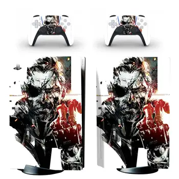 Metal Gear Solid PS5 Стандартен Етикет на Диск, Стикер-Стикер за конзолата PlayStation 5 и 2 контролери PS5, Vinyl Обшивка диск