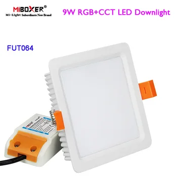 Miboxer FUT064 9 W RGB + CCT led Лампа Квадратен тавана Лампа 110v ac 220 Вътрешна облицовка Лампа 2,4 Г Дистанционно/ПРИЛОЖЕНИЕ/Гласов Контрол