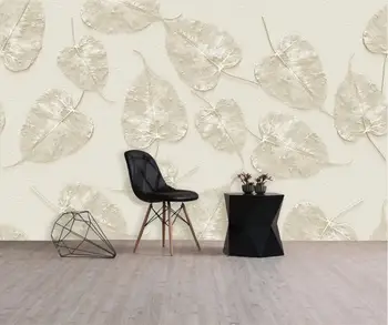 XUE СУ потребителски мащабната фреска /тапети / 3d щампована фонова стена листата на растенията Скандинавска мода фонова стена