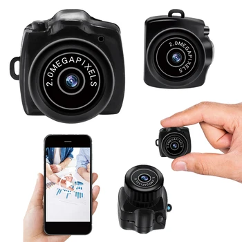 Y2000 Мини Камера записваща Видеокамера HD Видео Аудио Рекордер Уеб Камера за Лаптоп Уеб Камера, Записващо устройство, Помещение За Кола Спорт на Микро Cam Монитор