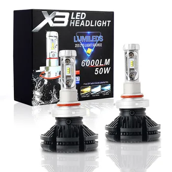 Автомобилни led светлини E65-X3 автомобилни фарове H7 H4 H11 представляват универсален източник на led светлина, изработени от чипове ZES, може да подаде точков светлина 6000 До