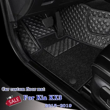 Автомобилни Стелки За Kia KX3 2019 2017 2018 2015 2016 Килими Водоустойчива Подплата За Краката автомобили По Поръчка на Аксесоари За Интериора на Автомобили