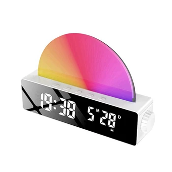 Будилник цифров св УОС събужда нагоре по екрана на дисплея LED аларма цветастому модерния за белота и за декорация на дома