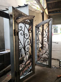 Дизайн на врати от ковано желязо Hench и доставка двухпанельного стъкло в Австралия house нс-7