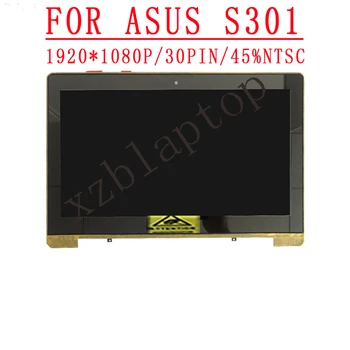 ЗА ASUS S301 S301C S301CA S301L S301LA LCD екран + сензорен екран дигитайзер в събирането с рамка 13,3 
