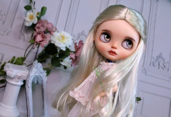 Имитация на косата кукли Blythes подходящ за размера на 1/6 със стилни имитация на мохера в чужд стил и елегантната принцеса-kosa светло русая