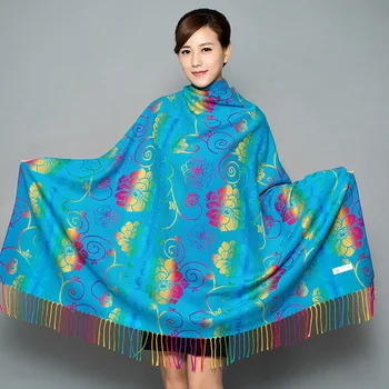 Квадратен шал, етническа шалове, благородна модерен шал за пътуване, женски слънцезащитен дебела пелерина, универсално дамско пончо, наметало bufanda
