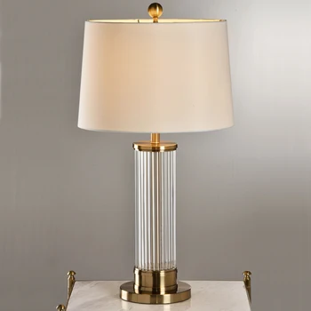 Модерна настолна лампа за дневна нощна лампа Креативна американската нощна спалня прост светлина луксозна настолна лампа