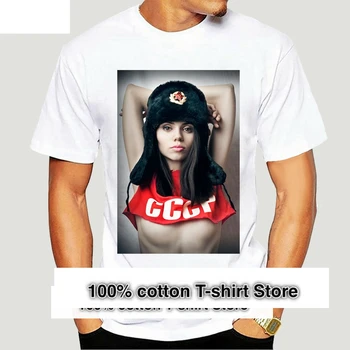 Модна тениска с къс ръкав, мъжки и дамски тениска CCCP, Съветския Съюз, Красота, фигура на героя 2209K