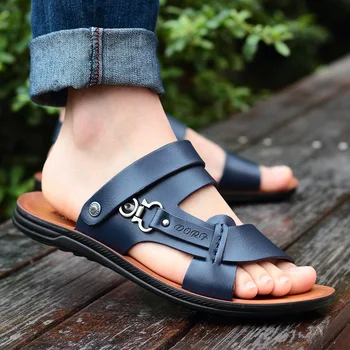 Мъжки обувки 2021, нови летни мъжки сандали с отворени пръсти, модни разнообразни плажни обувки, чехли, мъжки сандали и чехли