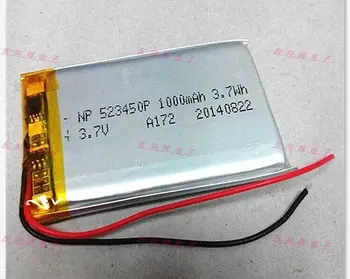 Нов 3,7 В полимерна литиева батерия 503450 523450 1100 mah MP5 GPS MP4 стерео Литиево-йонна батерия с Голям Капацитет