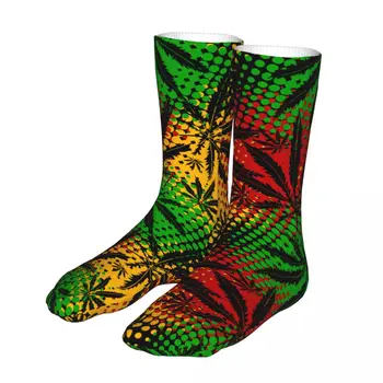 Нови Rasta Марихуана Канабис Растафарианские Дамски Чорапи 2022 Мъжки Чорапи За Колоездене С Листа, Трева