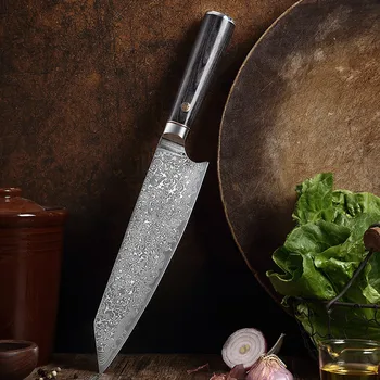 Нож на Главния Готвач От Високо Неръждаема Стомана 440C Японски нож Професионален Kiritsuke Gyuto Секира Ножове за Кухни