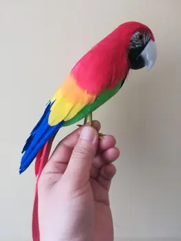 пяна и пера на папагал птица около 30 см цветни пера на папагал модел подпори. градинска украса Коледен подарък w0805