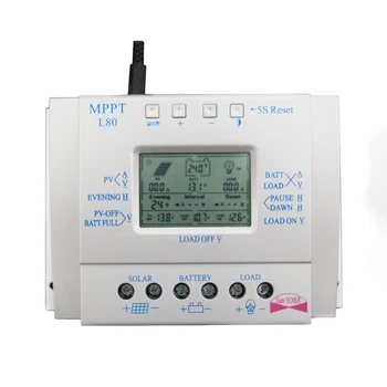 Слънчев контролер L80 Напрежение и Ток LCD дисплей Слънчев Контролер на заряд