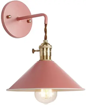 Стенни Лампи, Стенни лампи, Лампа, с Превключвател, Черешово розов Тестени изделия лампа E26 Edison Мед Притежателя