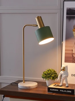 Съвременната скандинавска луксозна работна настолна лампа защита на очите работно бюро нощно шкафче за спалня икономия на енергия за четене кабинет писмено офис осветление