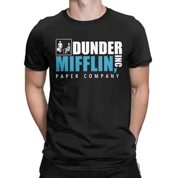Тениска Dunder Mifflin Paper Company за мъже, Забавни Тениски от Чист Памук, Тениски с Кръгло Деколте, Дрехи с Къс Ръкав, Идея за Подарък
